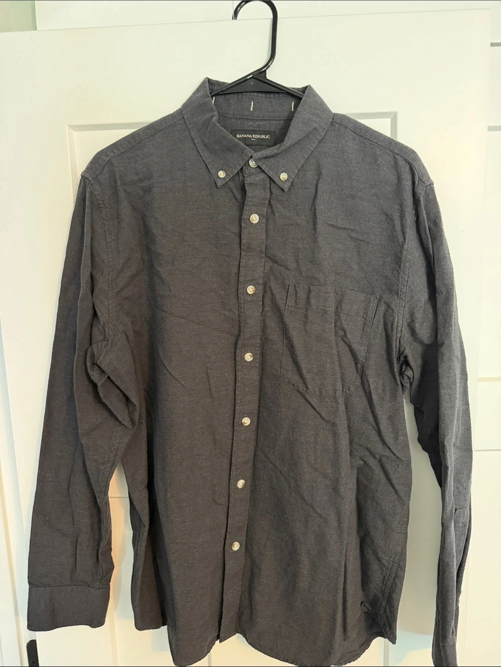 Banana Republic Men's Charcoal Button-Down Shirt